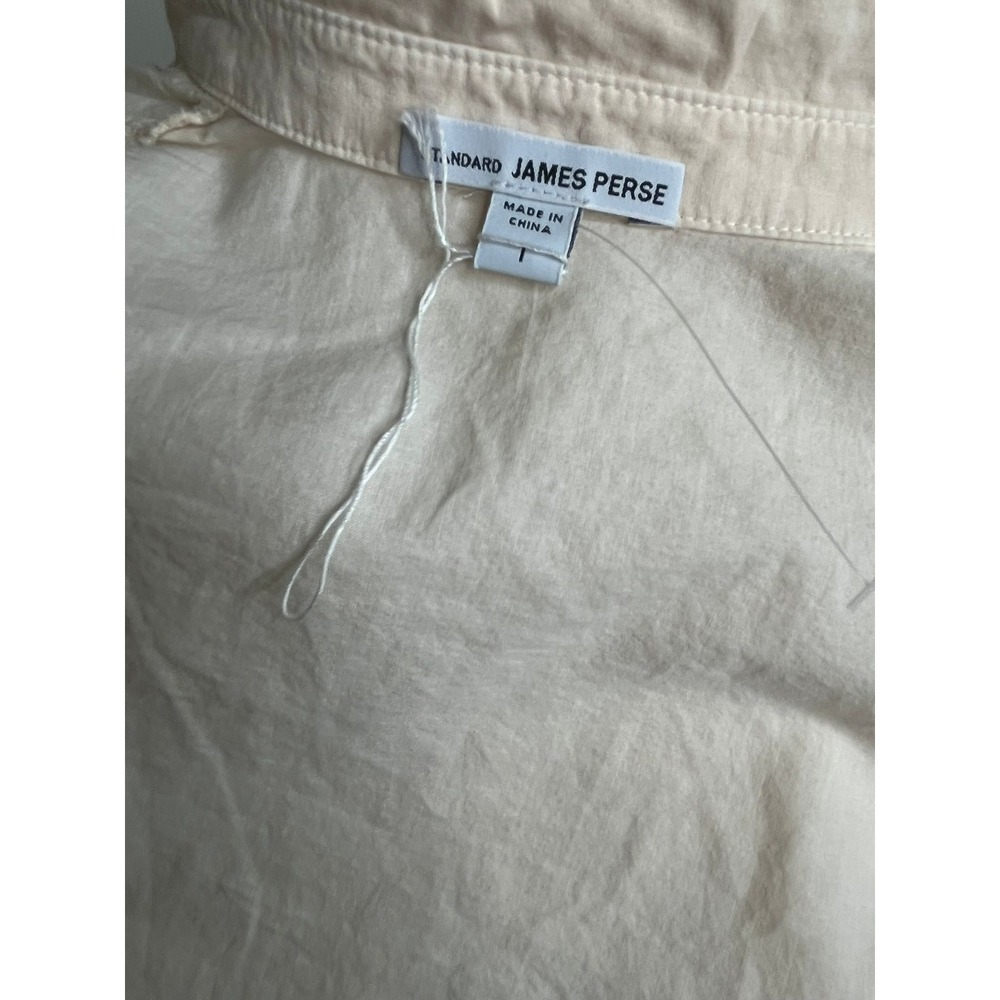 James Perse  Standard Size 1 Womens S Peach Cotton Roll Tab Button Down Shirt - Picture 6 of 7